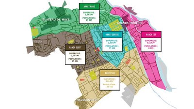 Les 5 territoires de Nancy