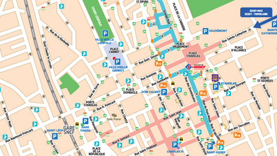 Cliquez sur l'image pour télécharger le plan pour connaître celui qui est le plus facile d'accès en fonction de votre provenance